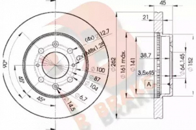 R BRAKE 78rbd21700 -  Тормозной диск